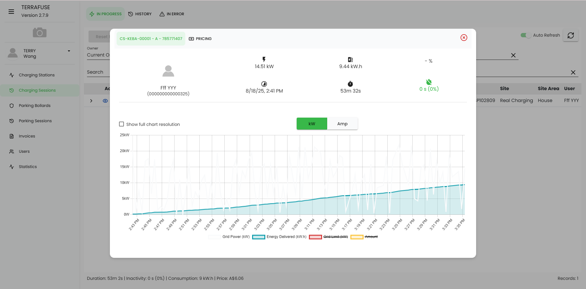 In Progress View Action